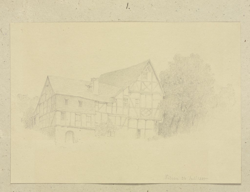 Half-timbered house in Filsen, Carl Theodor Reiffenstein