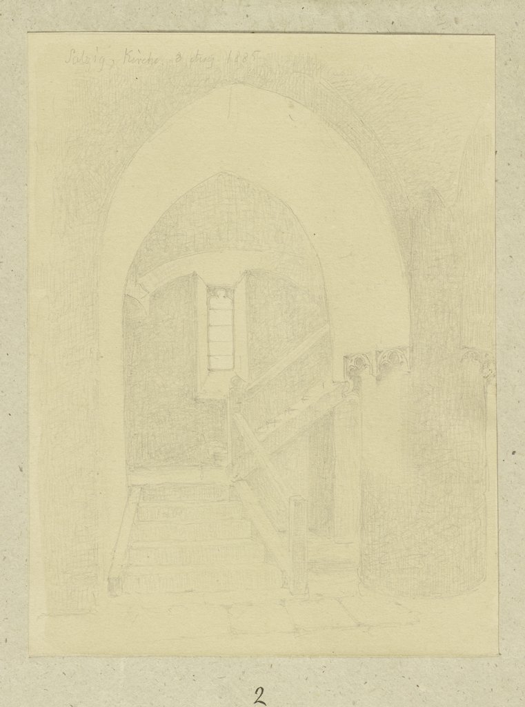 Treppenhaus in der Kirche in Salzig, Carl Theodor Reiffenstein