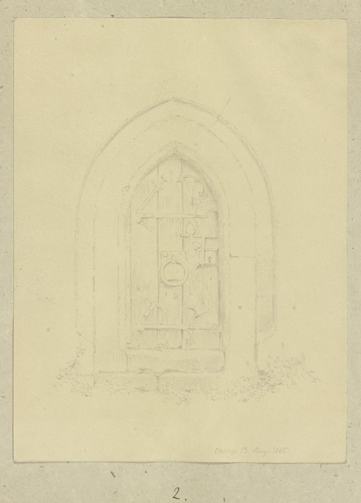 Spitzbogiges Portal in Kamp am Rhein, Carl Theodor Reiffenstein