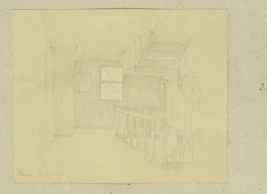 Stairwell in Rhens, Carl Theodor Reiffenstein