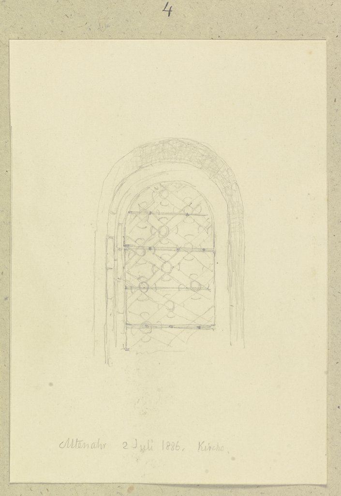 Fenster einer Kirche in Altenahr, Carl Theodor Reiffenstein