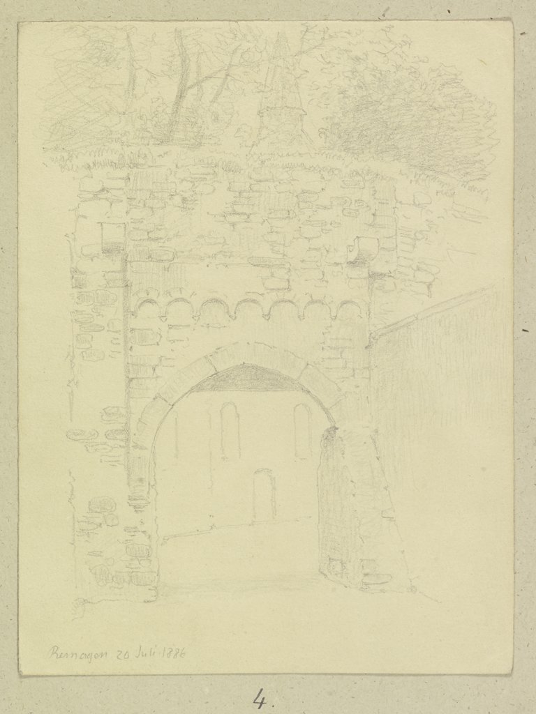 Gate in Remagen's city wall, Carl Theodor Reiffenstein