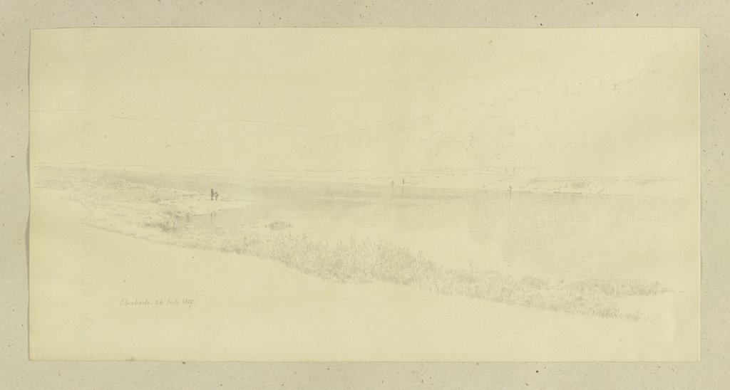Flusslandschaft bei Eberbach am Neckar, Carl Theodor Reiffenstein