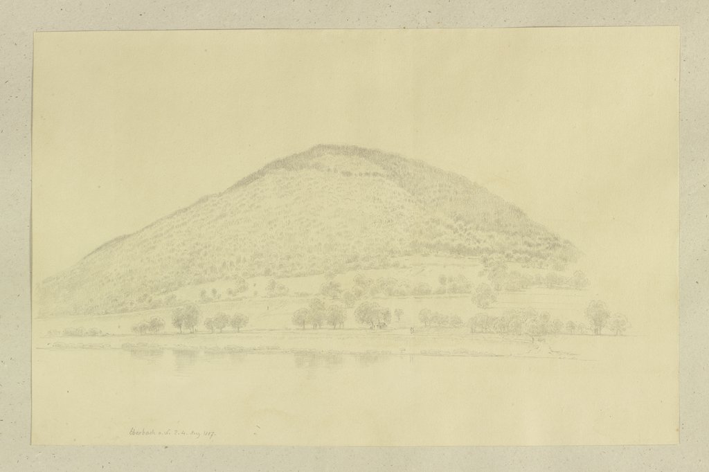 Kegelförmiger Berg bei Eberbach am Neckar, Carl Theodor Reiffenstein