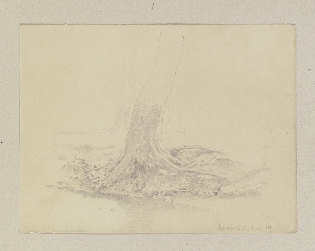 Wurzelstock eines Baumes in Isenburg, Carl Theodor Reiffenstein