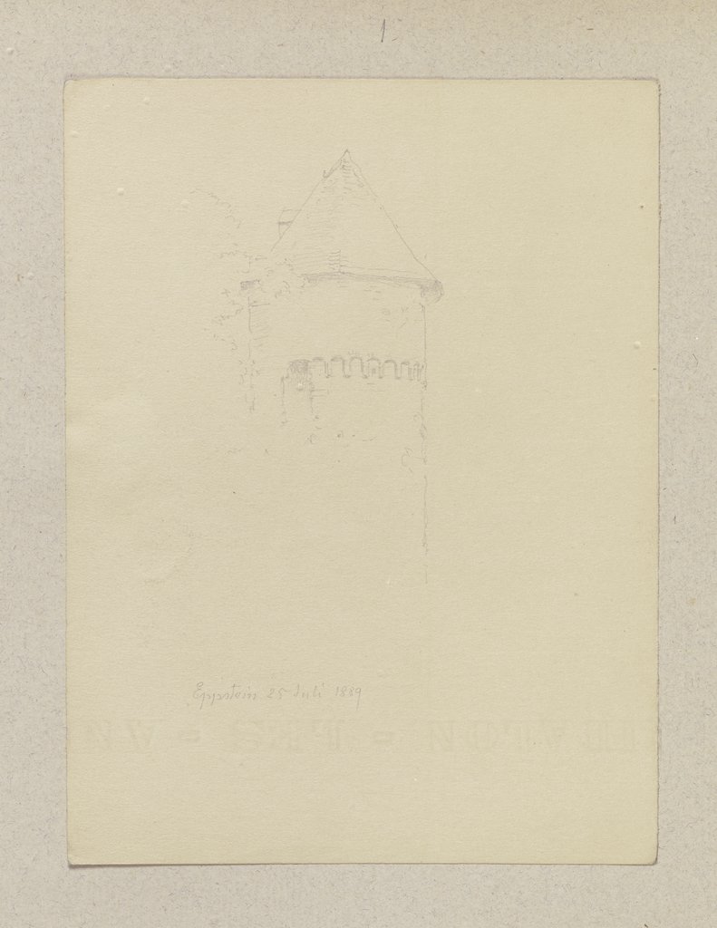Ein Turm der Burg Eppstein, Carl Theodor Reiffenstein