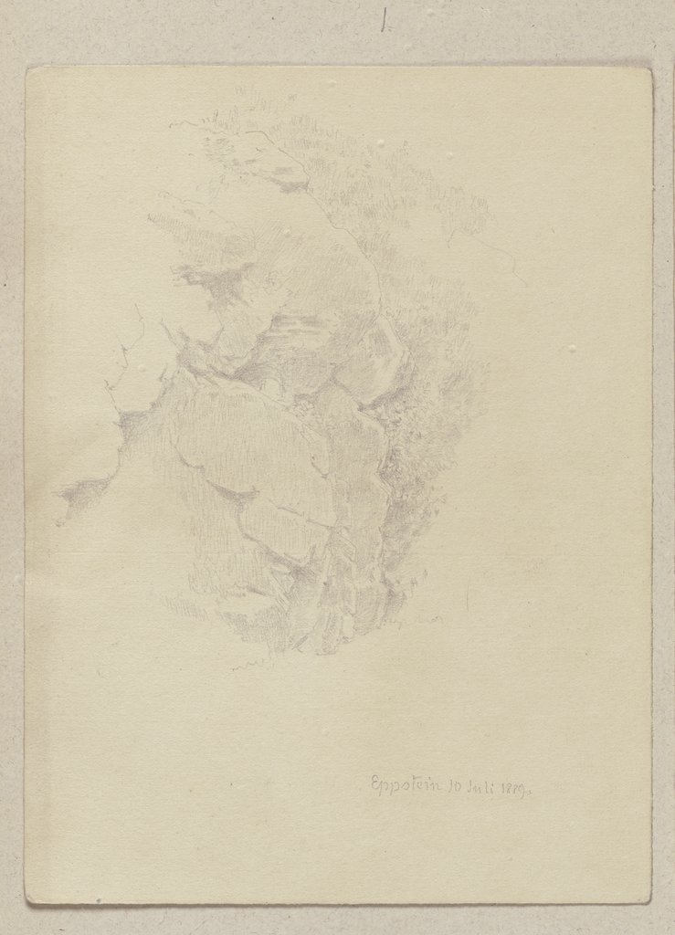 Section of a rock face, Carl Theodor Reiffenstein