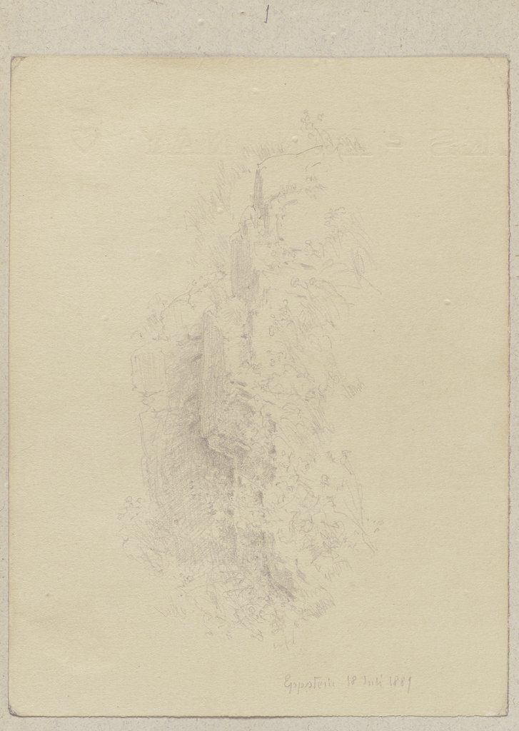 Section of a rock face, Carl Theodor Reiffenstein