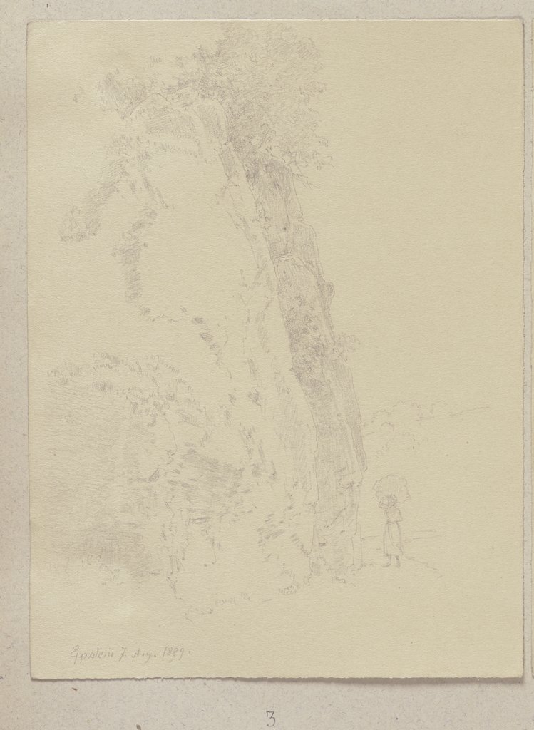 Cliff on a path, Carl Theodor Reiffenstein