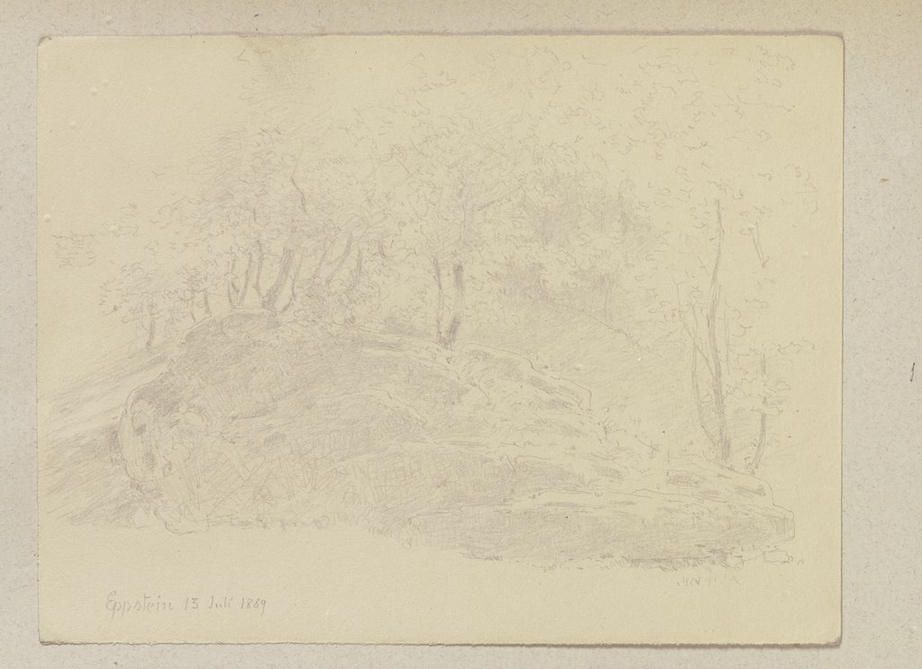 Boulder in the forest, Carl Theodor Reiffenstein