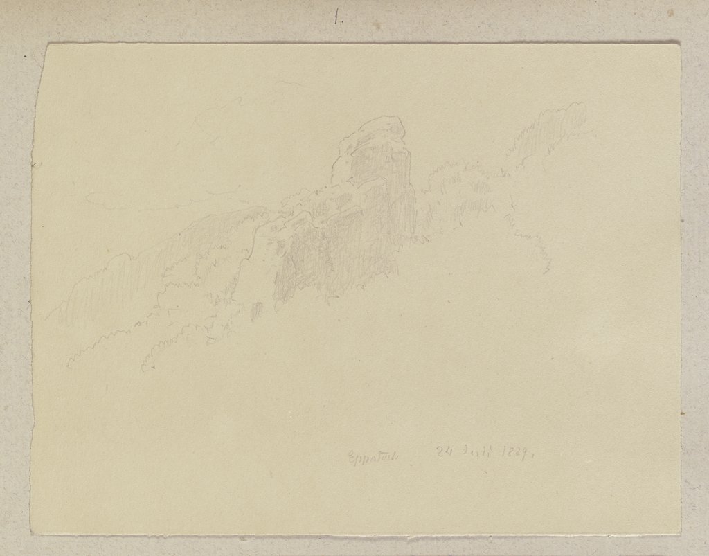 Rocky promontory, Carl Theodor Reiffenstein
