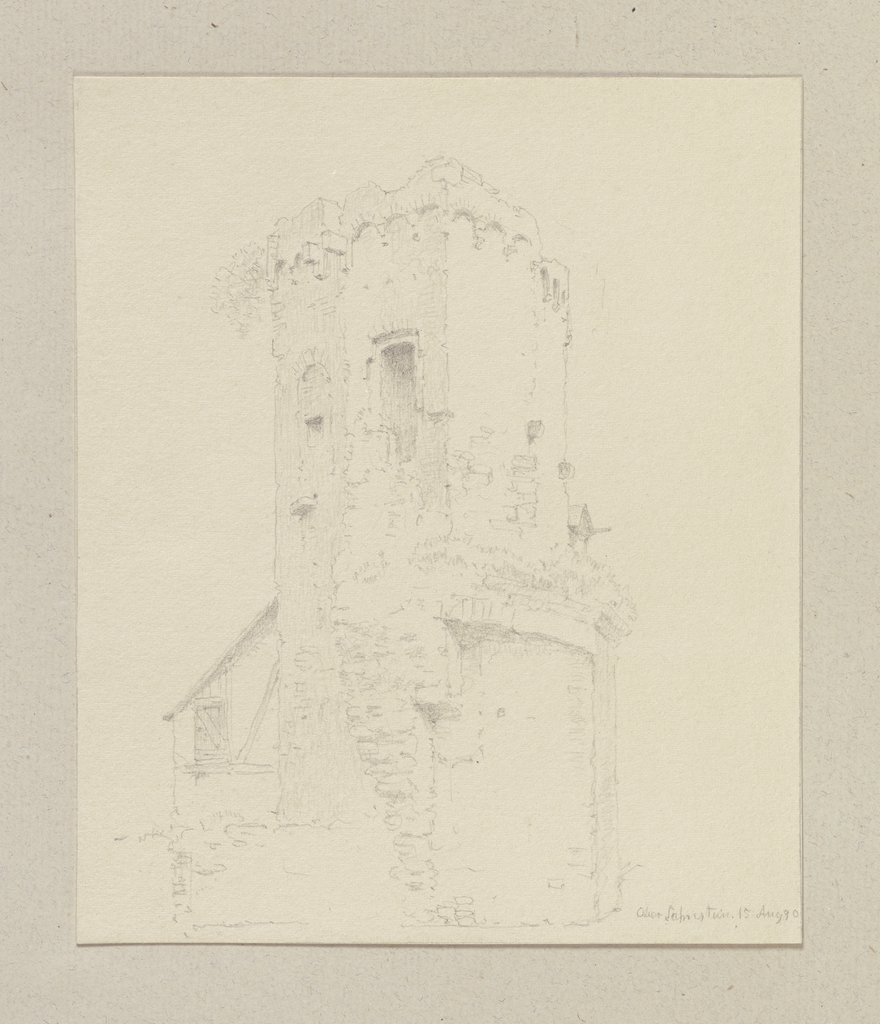 Tower ruins in Oberlahnstein, Carl Theodor Reiffenstein