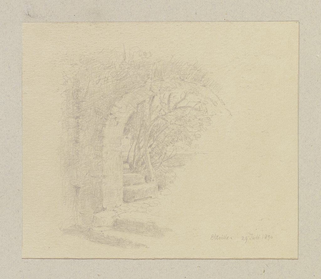 View through an archway, Carl Theodor Reiffenstein