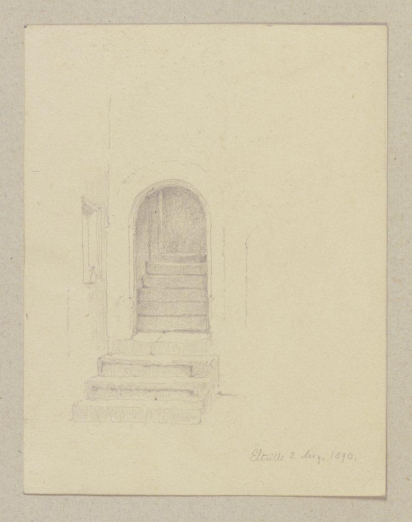 Eingang zu einem Treppenhaus, Carl Theodor Reiffenstein