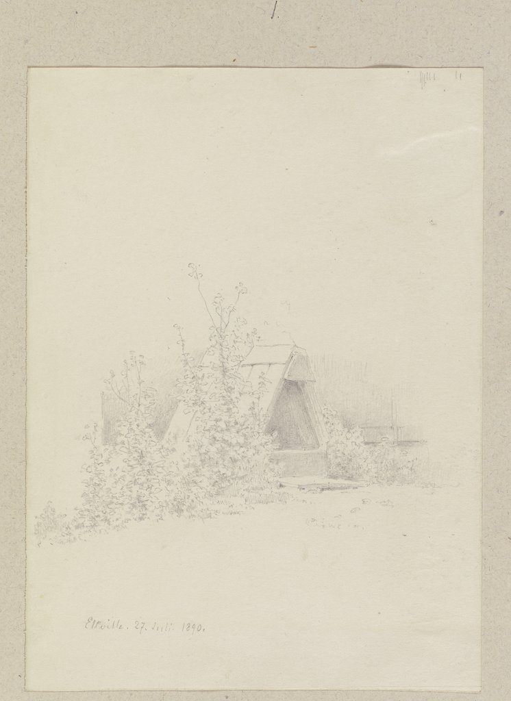 Die Abdeckung eines Eiskellers oder Brunnens in Eltville, Carl Theodor Reiffenstein
