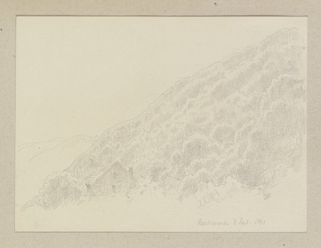 Mountain slope near Bacharach, Carl Theodor Reiffenstein