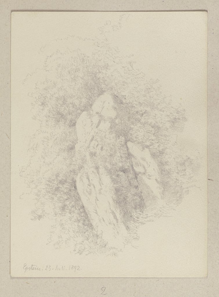 Partie einer Felswand bei Eppstein, Carl Theodor Reiffenstein