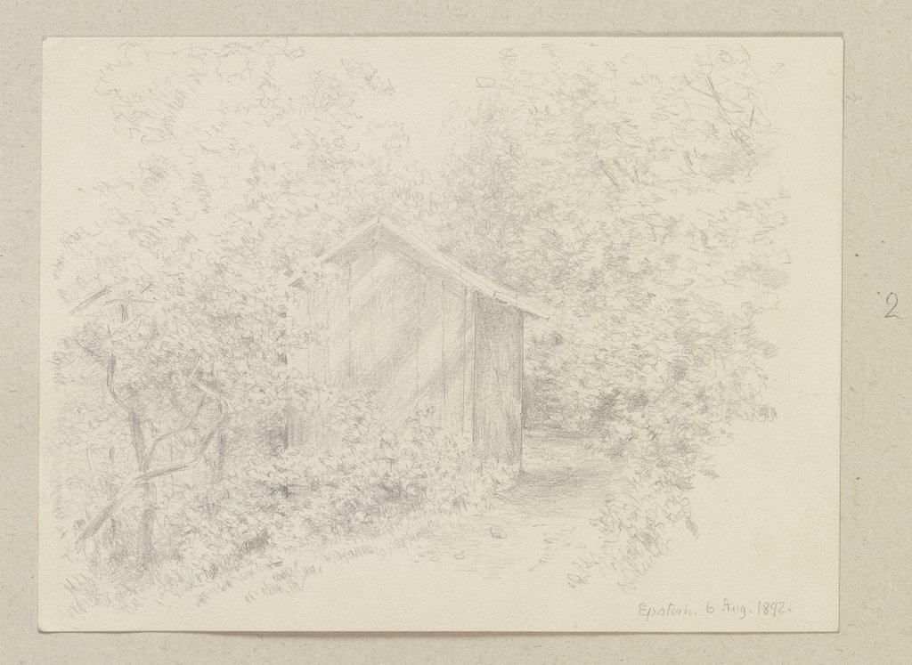 Holzhütte im Wald bei Eppstein, Carl Theodor Reiffenstein