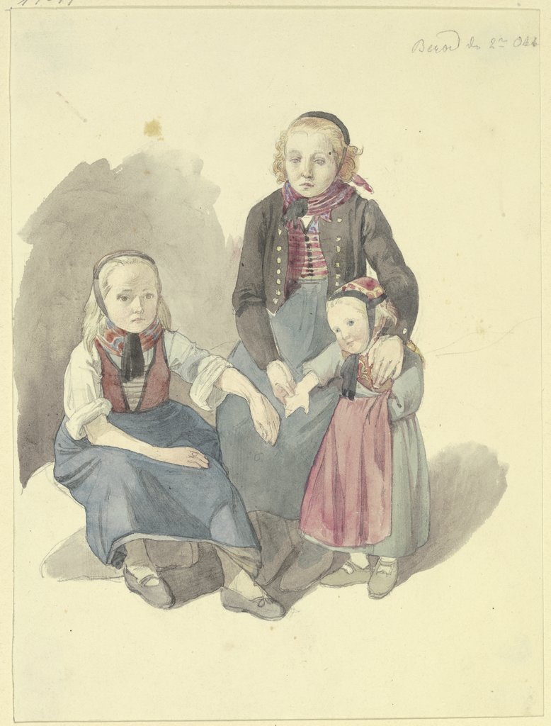 A group of peasant girls, Jakob Becker