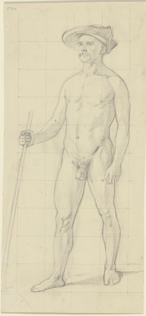 Male nude with hat, Jakob Becker