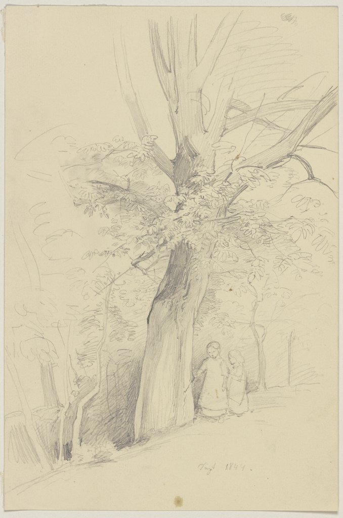 Grove with two children, Jakob Becker