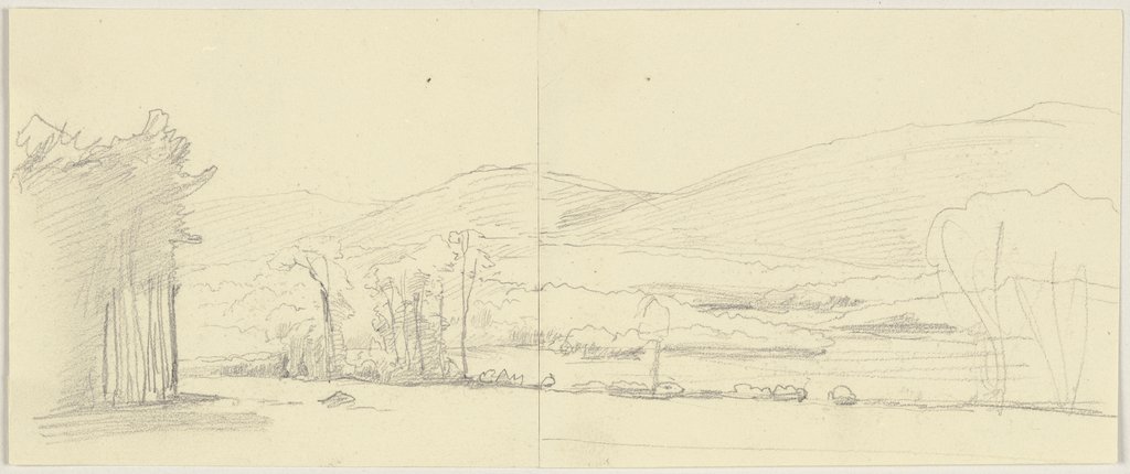 Kleine Landschaft mit Bergen, Jakob Becker