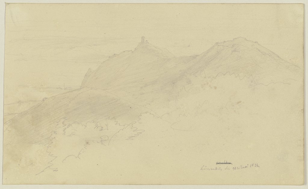 Berglandschaft mit einer Burg, Jakob Becker