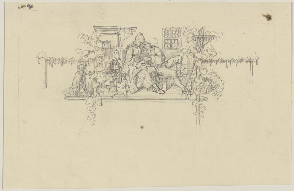 Vignette: Bauernpaar, Jakob Becker