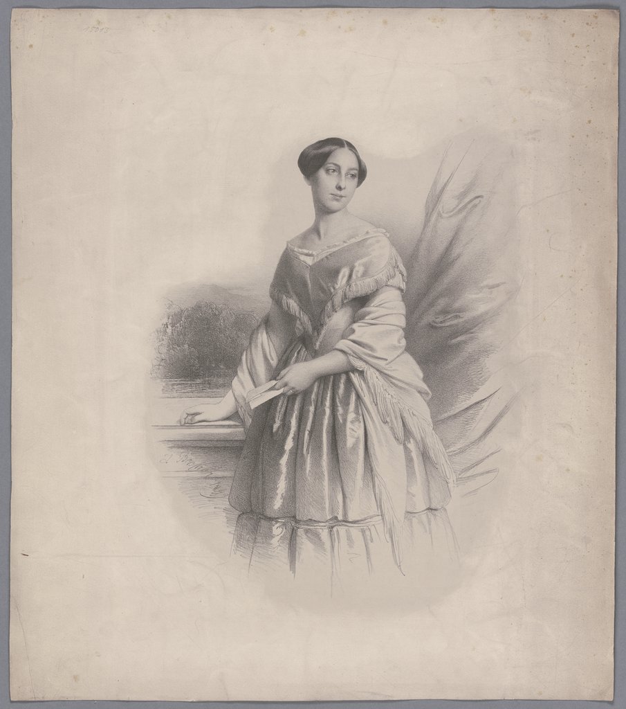 Knee-length portrait of a lady, Jakob Becker