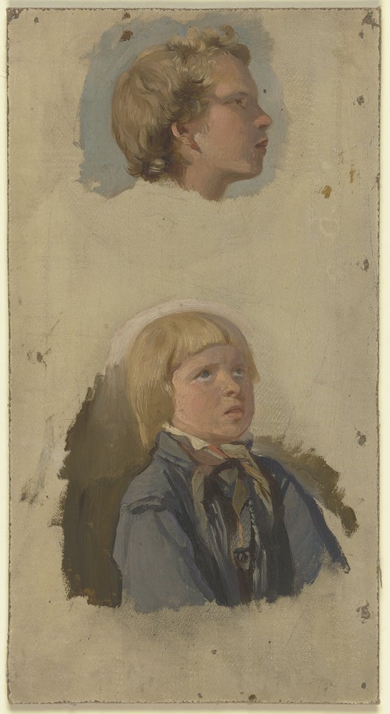 Study of a head of two boys, Jakob Becker