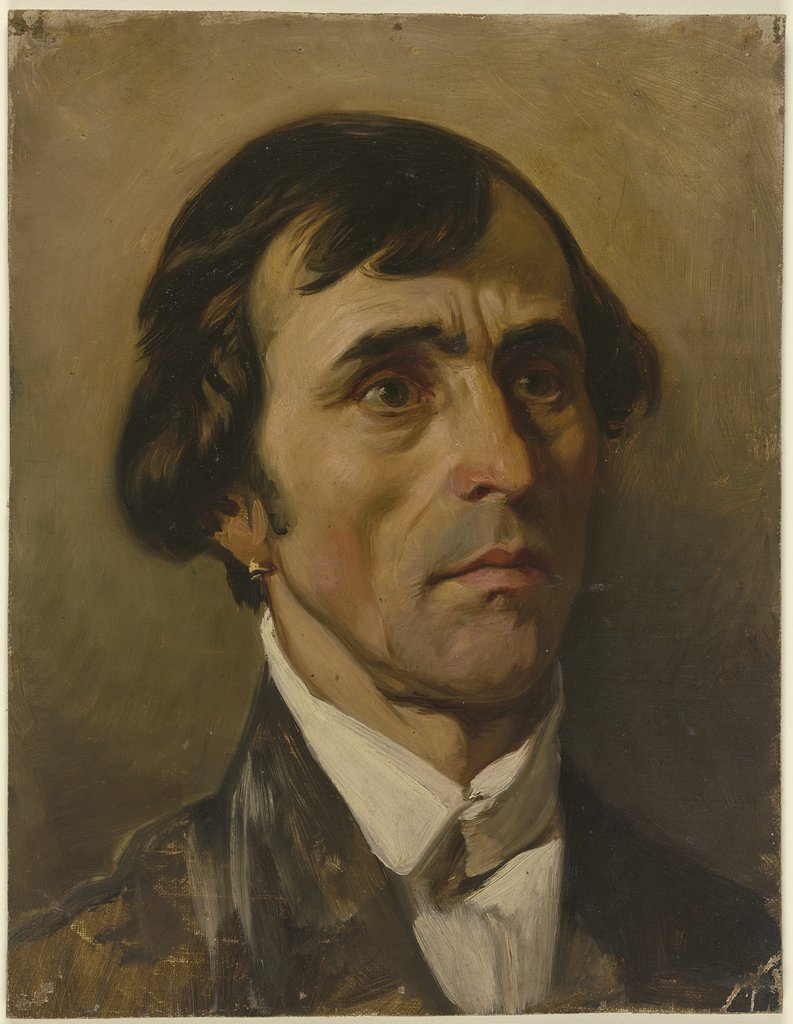 Portrait study of a man, Jakob Becker