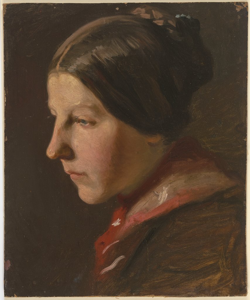 Porträtkopf eines Bauernmädchens, Jakob Becker
