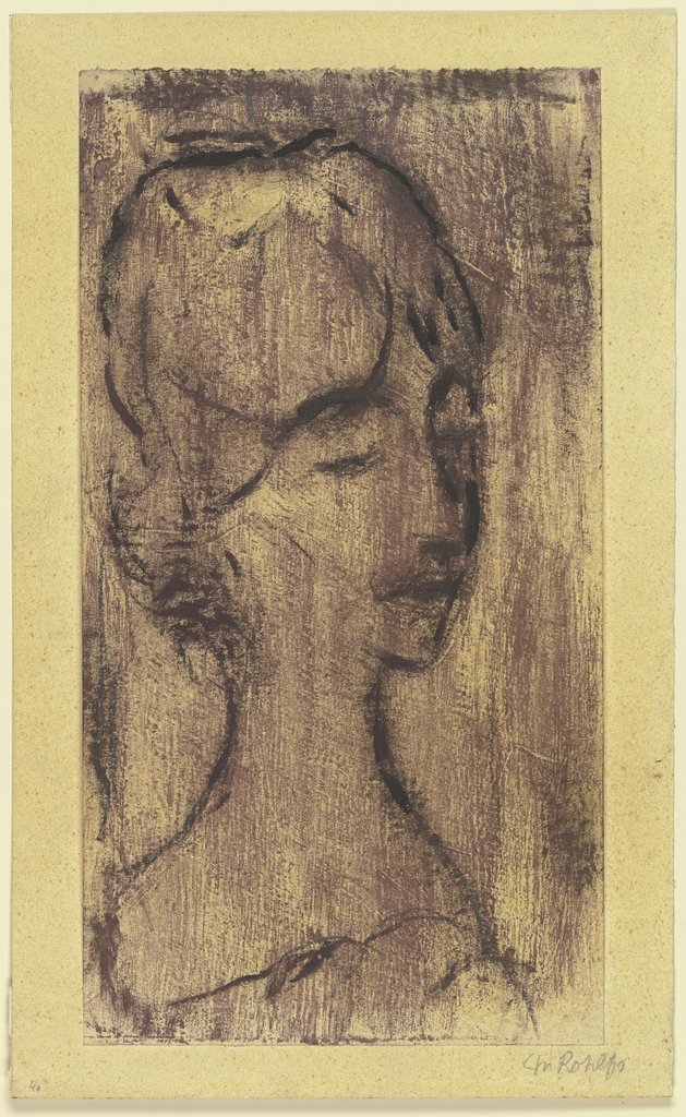 Woman's head, Christian Rohlfs