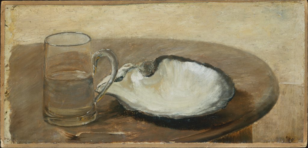 Still Life with Shell, Water Glass and Spoon, Louis Eysen