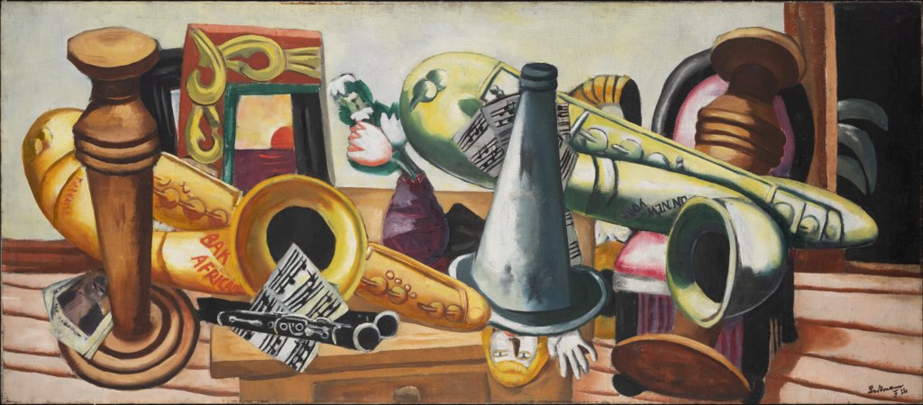 Stillleben mit Saxofonen, Max Beckmann