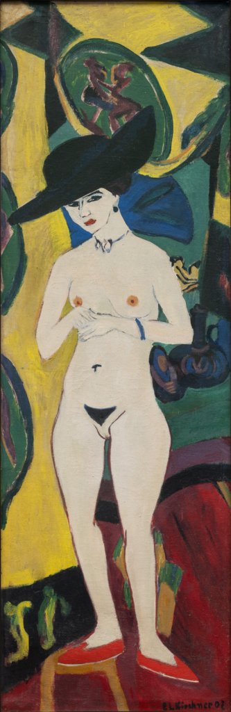 Stehender Akt mit Hut, Ernst Ludwig Kirchner
