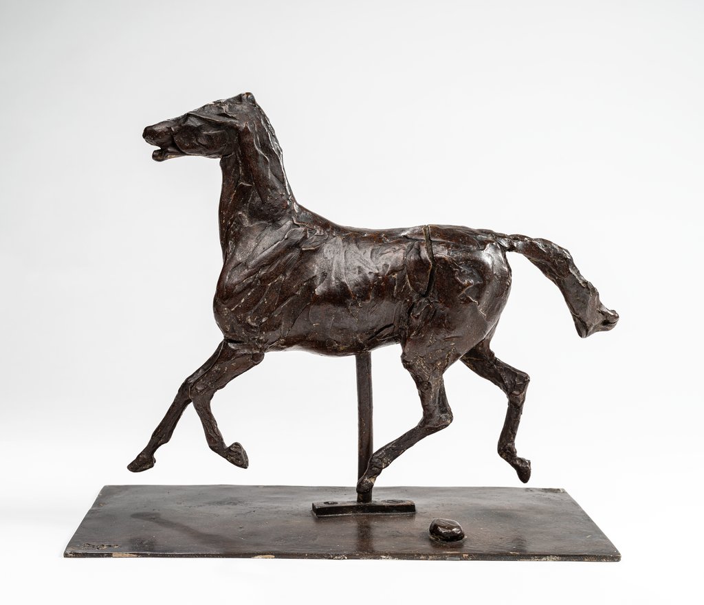 Trabendes Pferd, die Füße berühren den Boden nicht, Edgar Degas