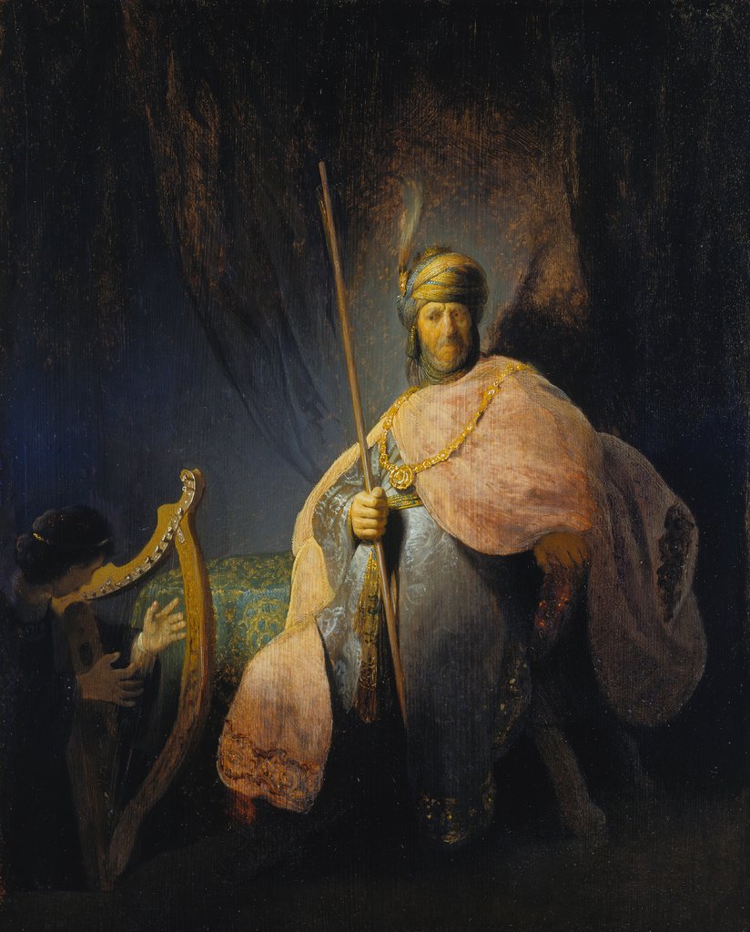David Playing the Harp in front of Saul, Rembrandt Harmensz. van Rijn