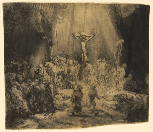 Christus am Kreuz zwischen den zwei Schächern: "Die drei Kreuze"