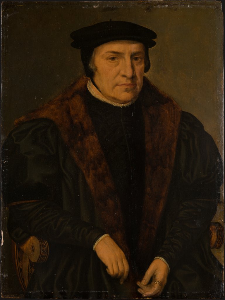 Bildnis eines älteren Mannes im Lehnstuhl, Niederländischer Meister um 1560