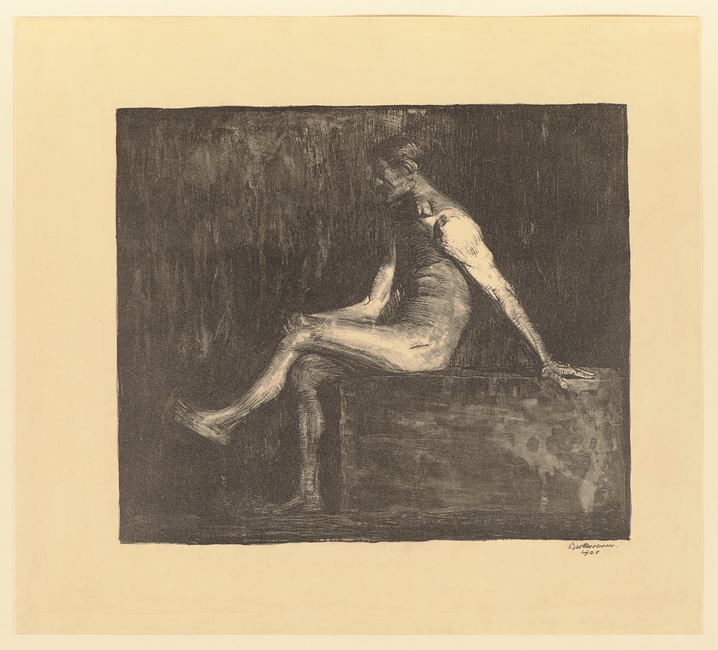 Seated Male Model, Max Beckmann