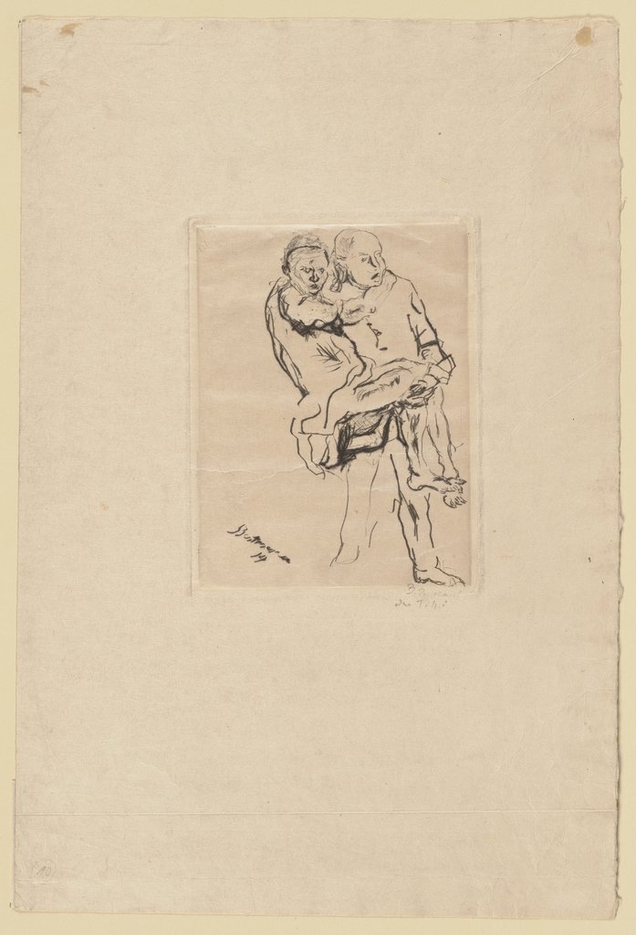 Getragener Verwundeter, Max Beckmann