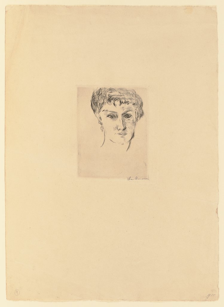 Mink von vorn mit grosser Frisur, Max Beckmann