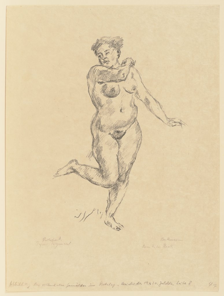 Female Nude (Study for Judith and Holofernes), Max Beckmann