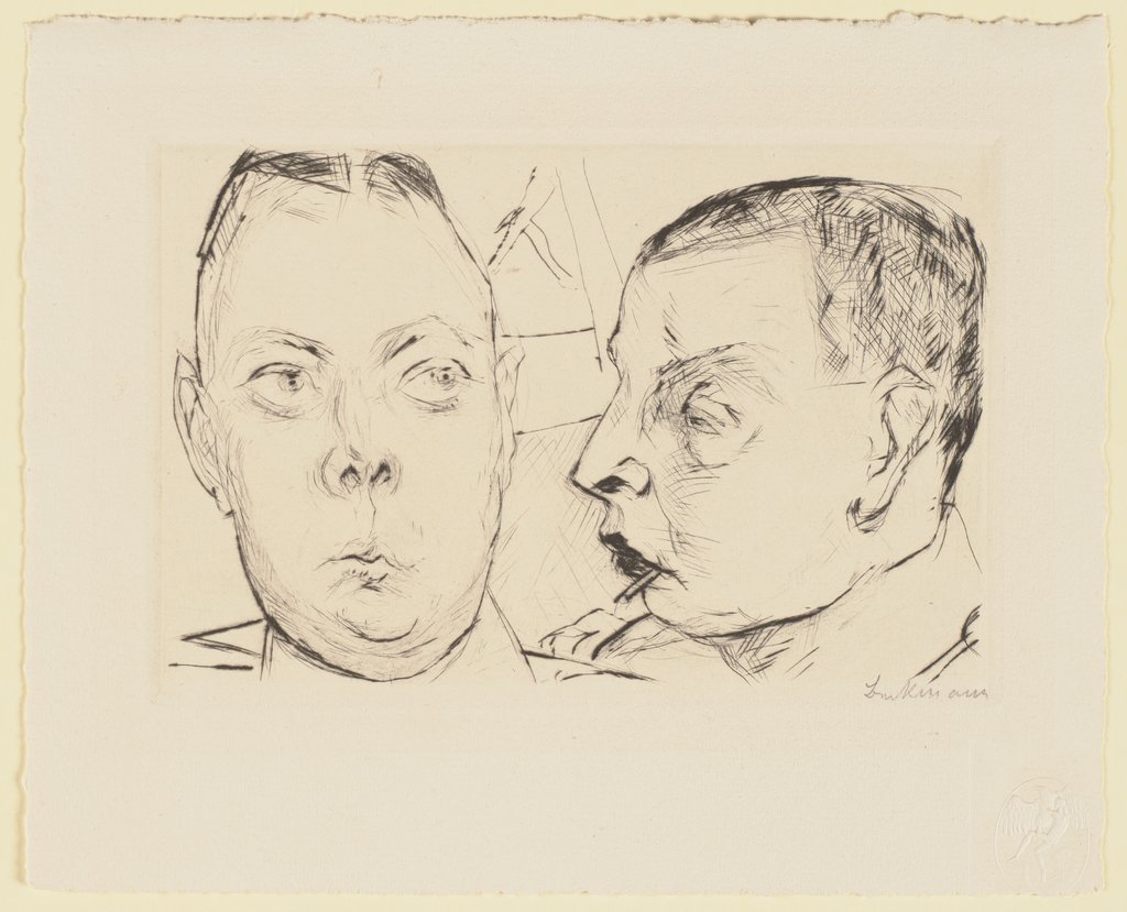 Two Auto Officers, Max Beckmann