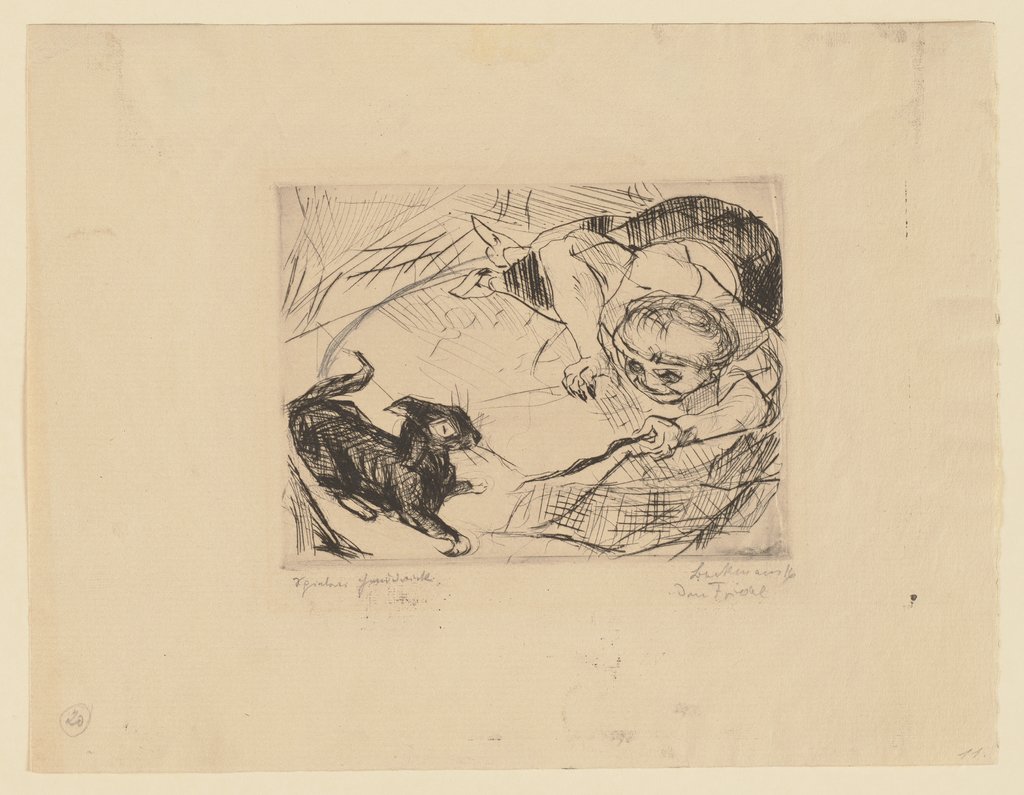 Young Woman with Cat, Max Beckmann