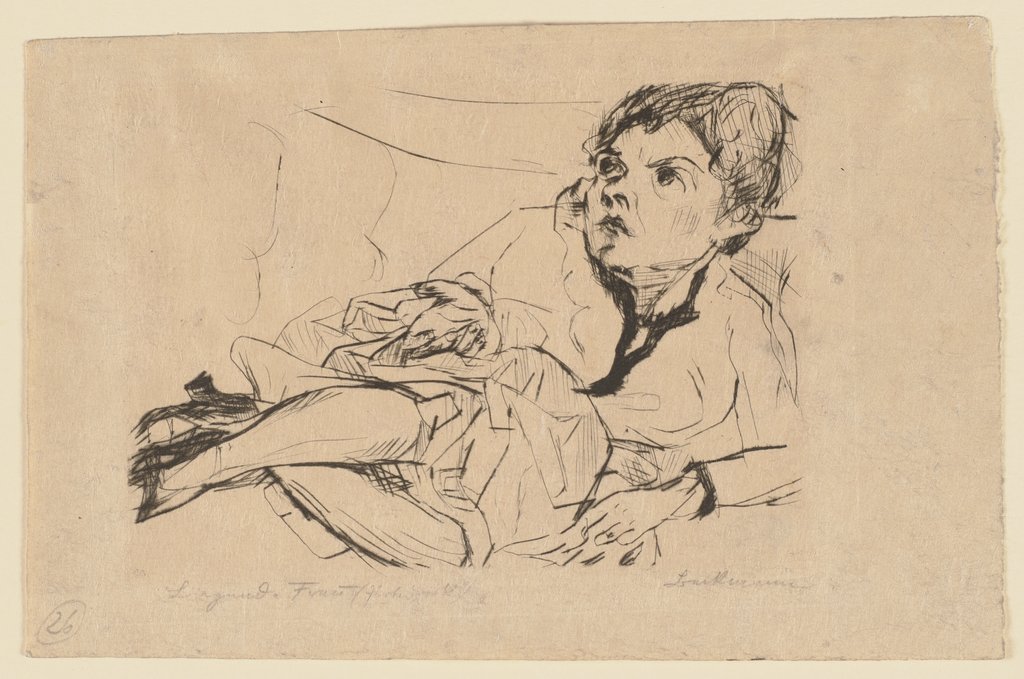 Frau auf dem Sofa (Fridel Battenberg), Max Beckmann