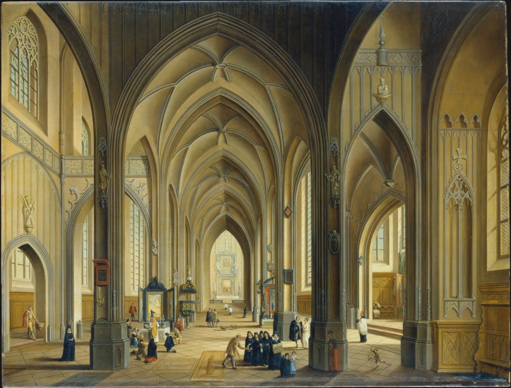 Inneres einer gotischen Kirche, Johann Ludwig Ernst Morgenstern