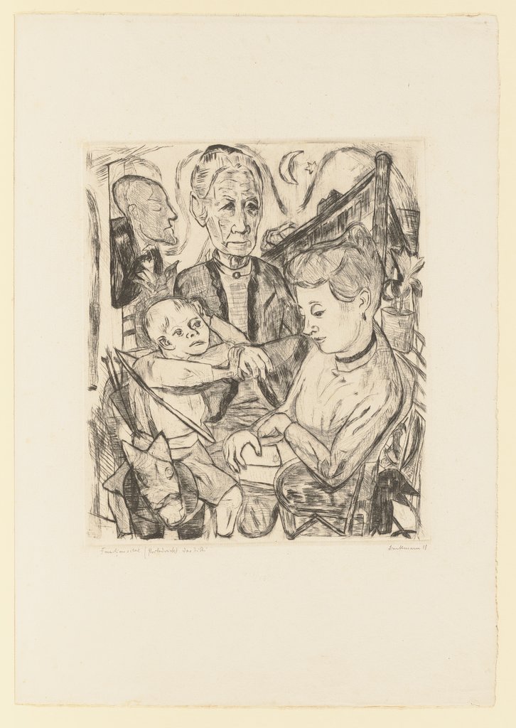 Familienszene (Familie Beckmann), Max Beckmann