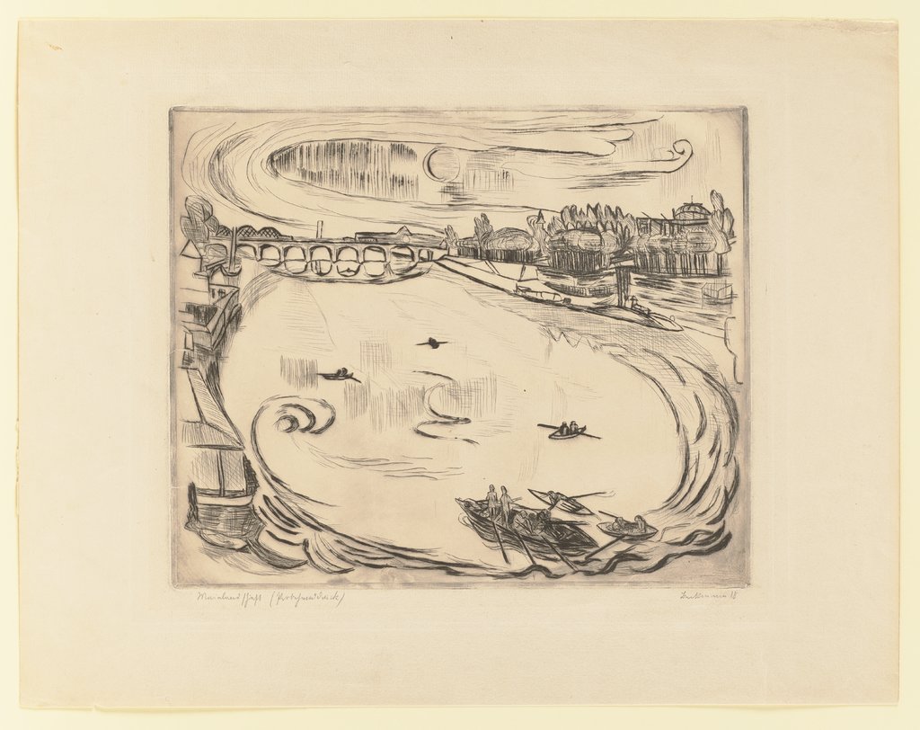 Main River Landscape, Max Beckmann